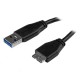 StarTech.com 3M SLIM USB 3.0 MICRO B CABLE  CABL USB 3.0 A TO MICRO B M M - THIN USB3AUB3MS